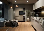 Tủ bếp và nội thất bếp màu xám