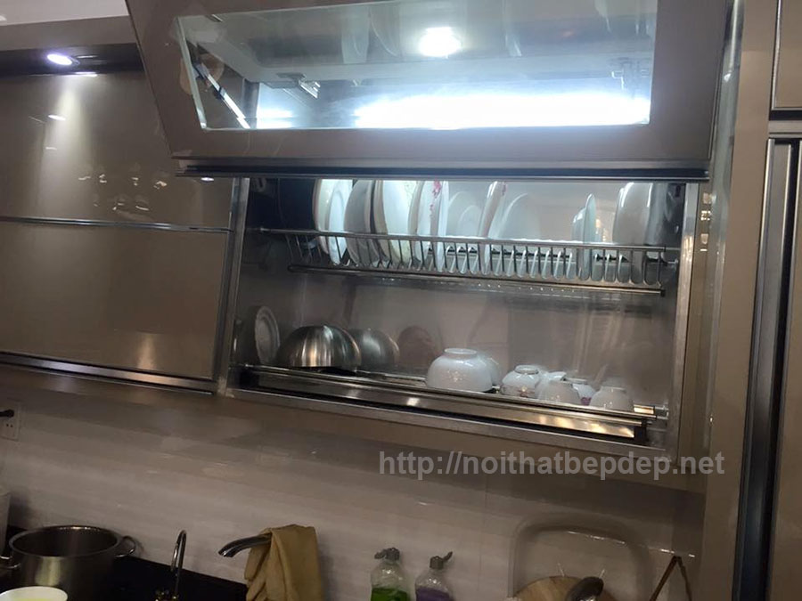 Tủ bếp inox ở Thái Nguyên-giá úp bát đĩa inox
